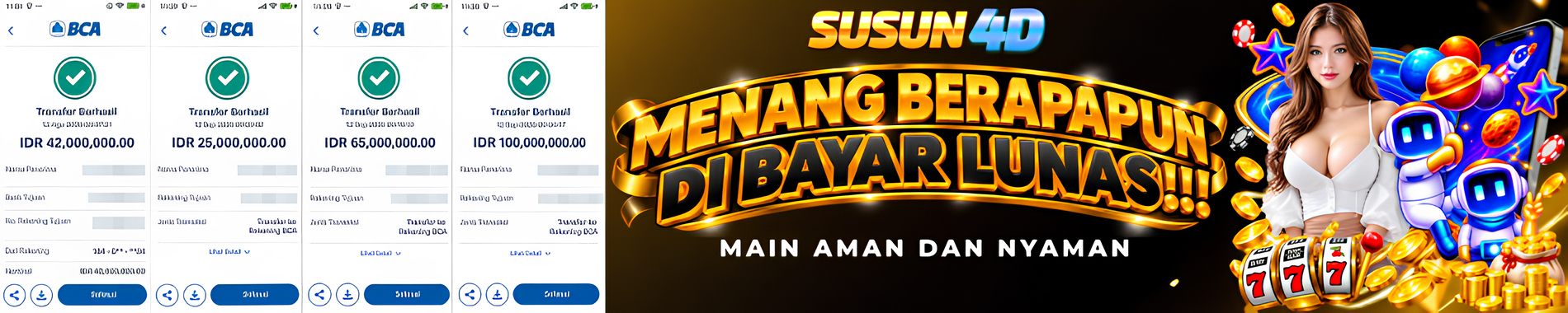 Susun4D Menang Berapapun Pasti Di Bayar Lunas!!!